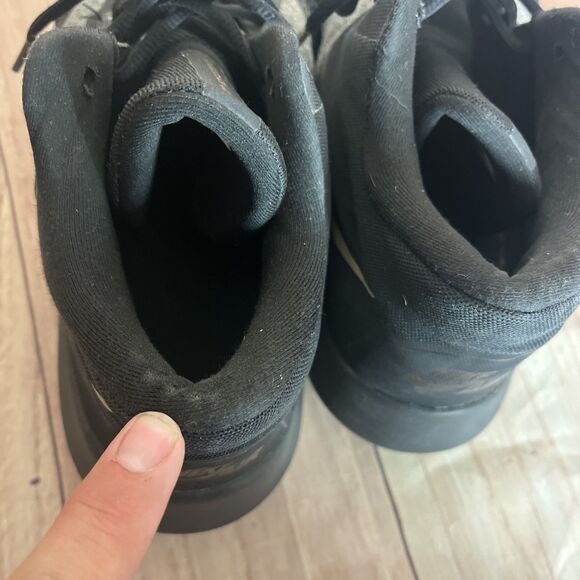 Nike Mens Air Precision 2 AA7069-090 Black Gold White Sneakers Shoes Size 13 - Picture 8 of 16